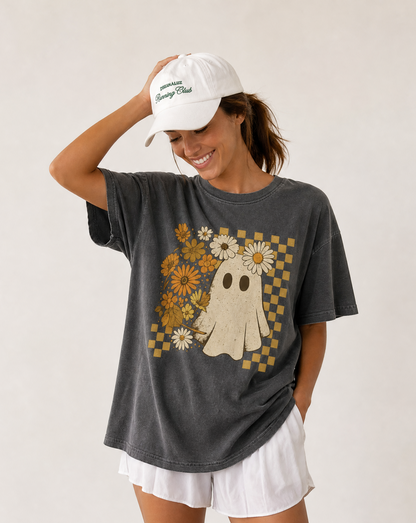 Floral Ghost -  Comfort Colors Relaxed Fit Premium T Shirt