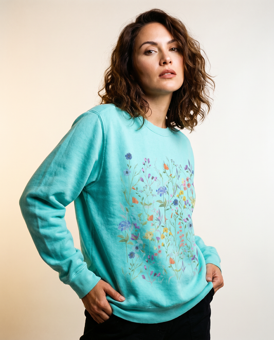 Floral Medley - Comfort Colors Premium Heavyweight Sweatshirt