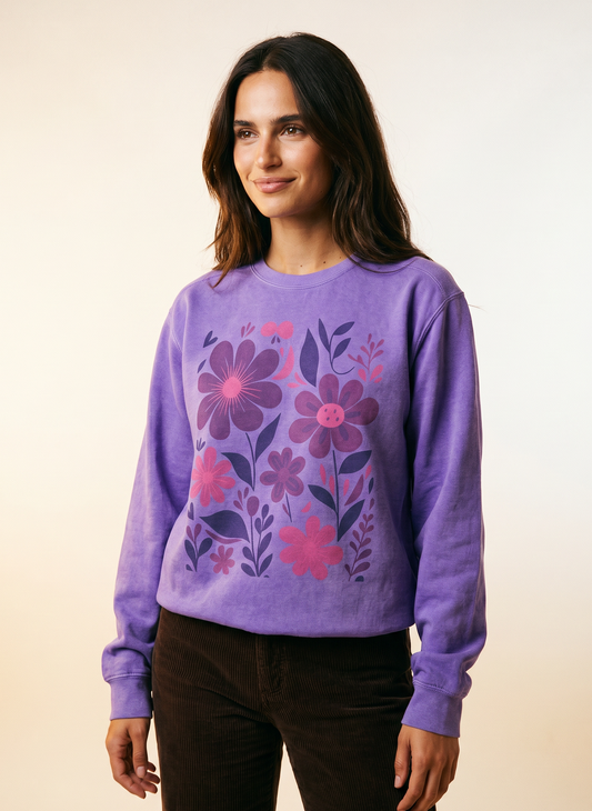 Floral Riot - Comfort Colors Premium Heavyweight Sweatshirt
