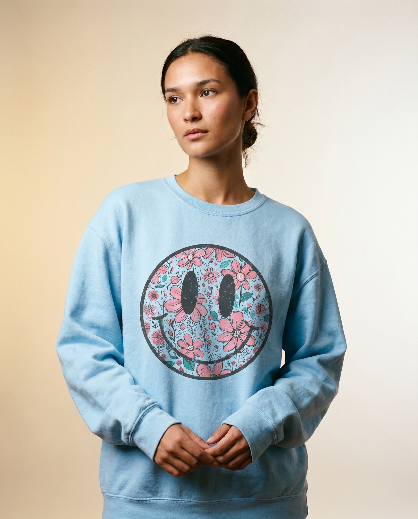 Flower Smile - Comfort Colors Premium Heavyweight Sweatshirt