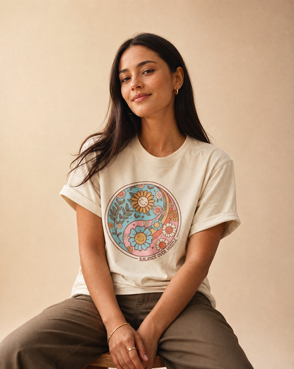Flowers and Yang - Bella Canvas Super Soft Standard Fit T Shirt