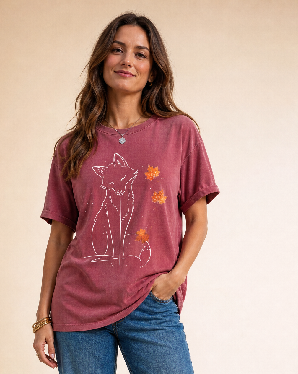 Fox in Fall -  Comfort Colors Relaxed Fit Premium T Shirt