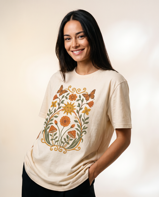 Golden Butterfly - Bella Canvas Super Soft Straight Cut T shirt