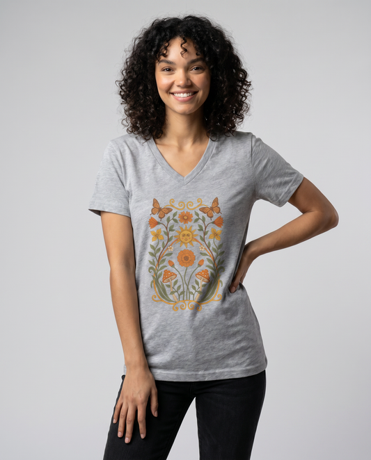 Golden Butterfly - Super Soft V Neck