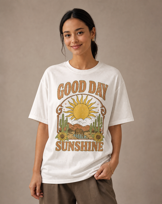 Good Day Sunshine  -  Comfort Colors Relaxed Fit Premium T Shirt