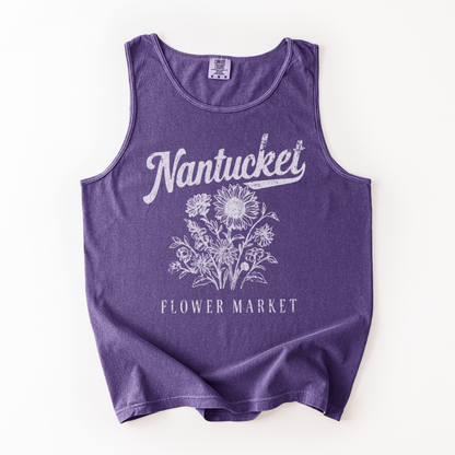 Nantucket Flower Market - Comfort Colors Premium Tank Top