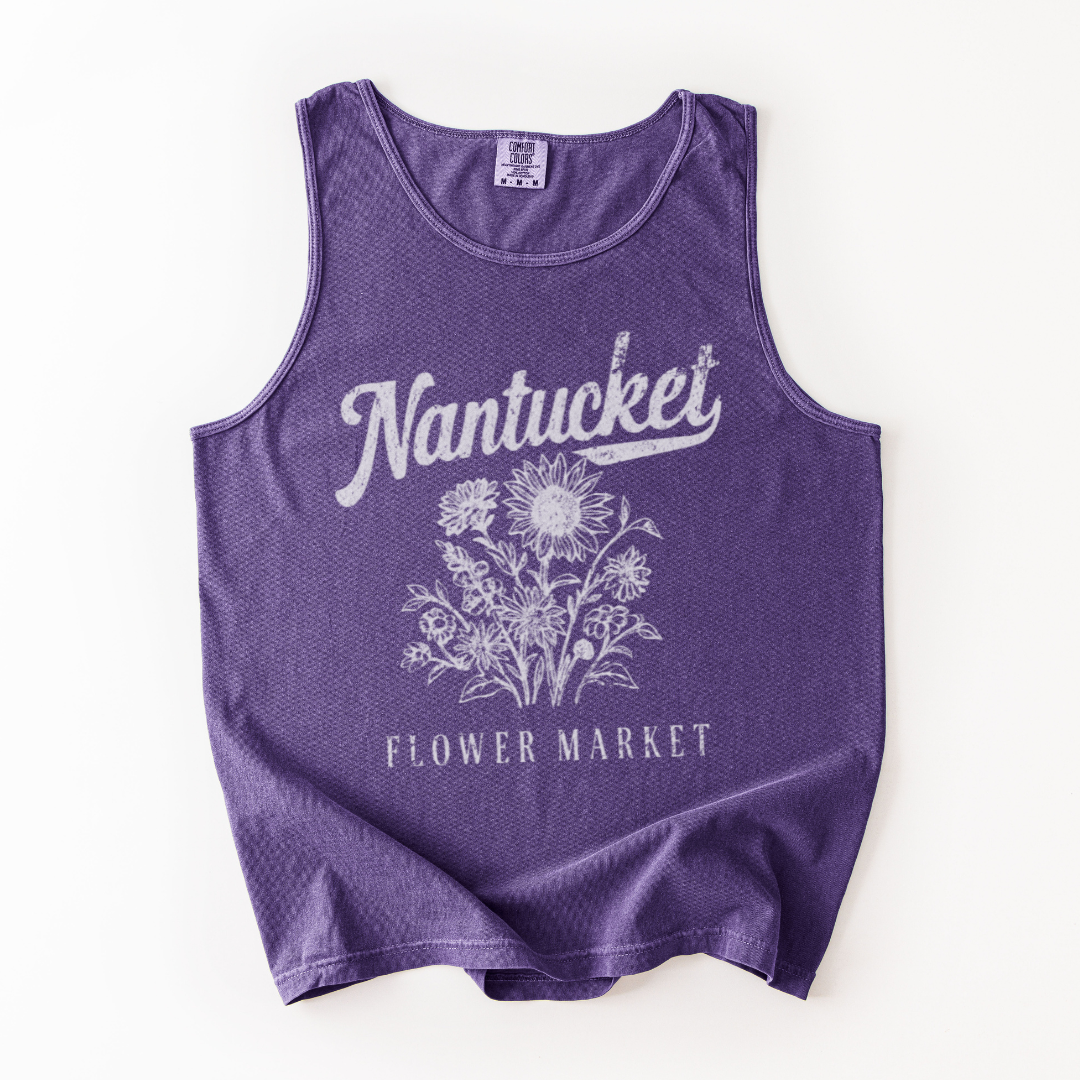 Nantucket Flower Market - Comfort Colors Premium Tank Top