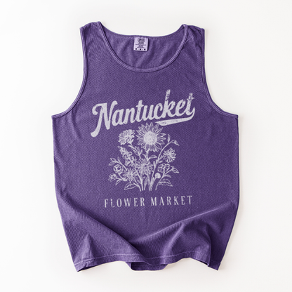 Nantucket Flower Market - Comfort Colors Premium Tank Top