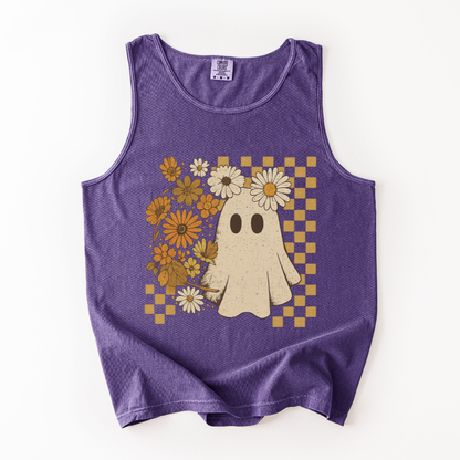Floral Ghost - Comfort Colors Premium Tank Top