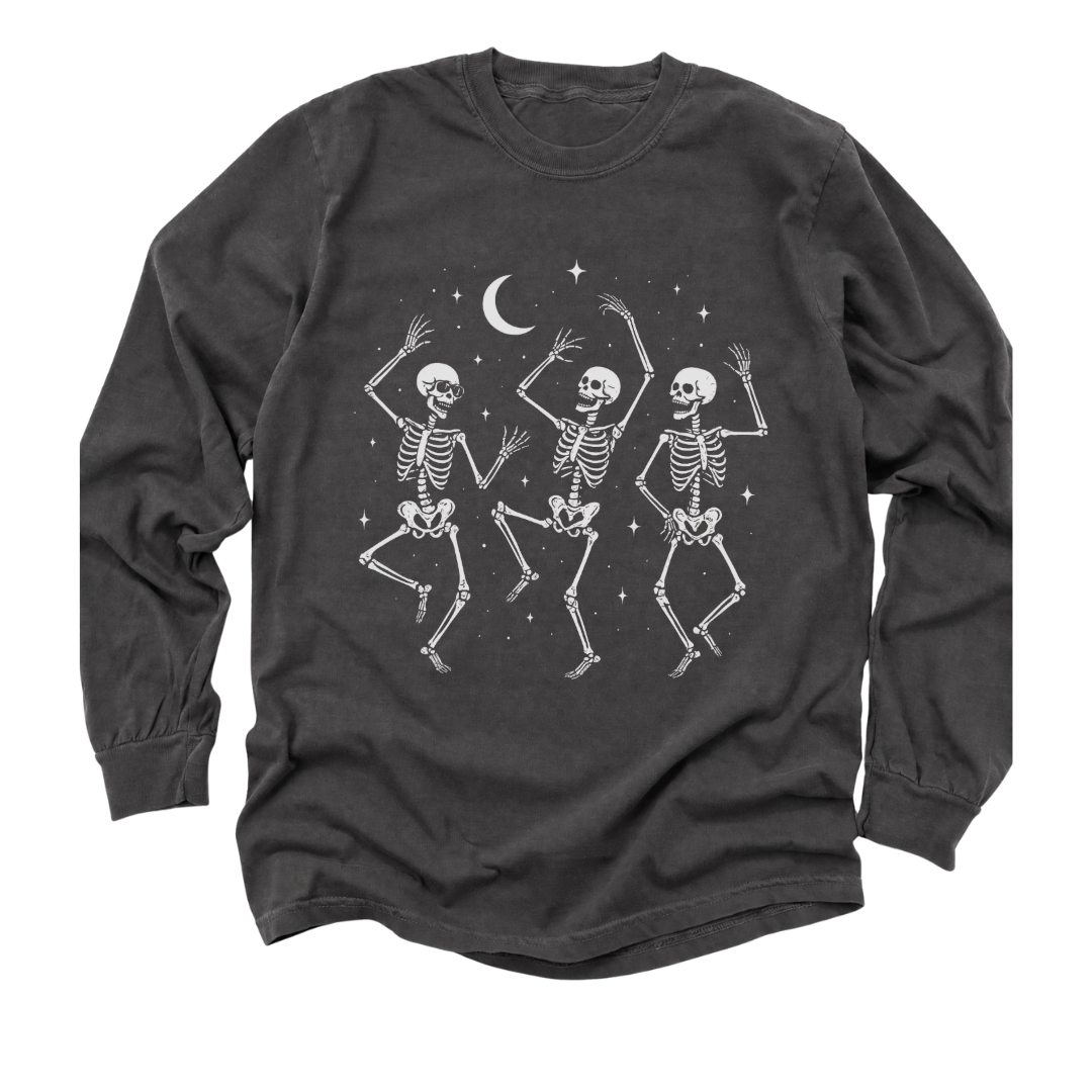 Midnight Bones & Boogie - Comfort Colors Long Sleeve Premium T Shirt