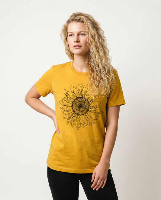 Graphite Sunflower - Bella Canvas Super Soft Standard Fit T Shirt