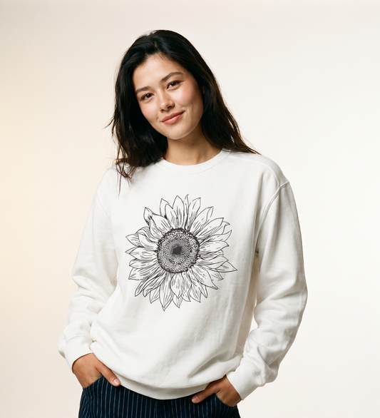 Graphite Sunflower - Comfort Colors Premium Heavyweight Sweatshirt