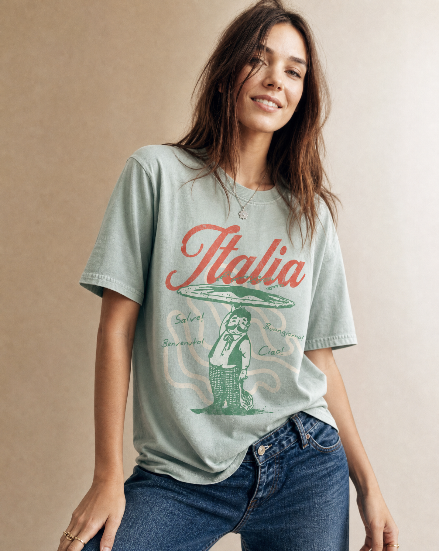 Greetings From Italia - Comfort Colors Relaxed Fit Premium T Shirt