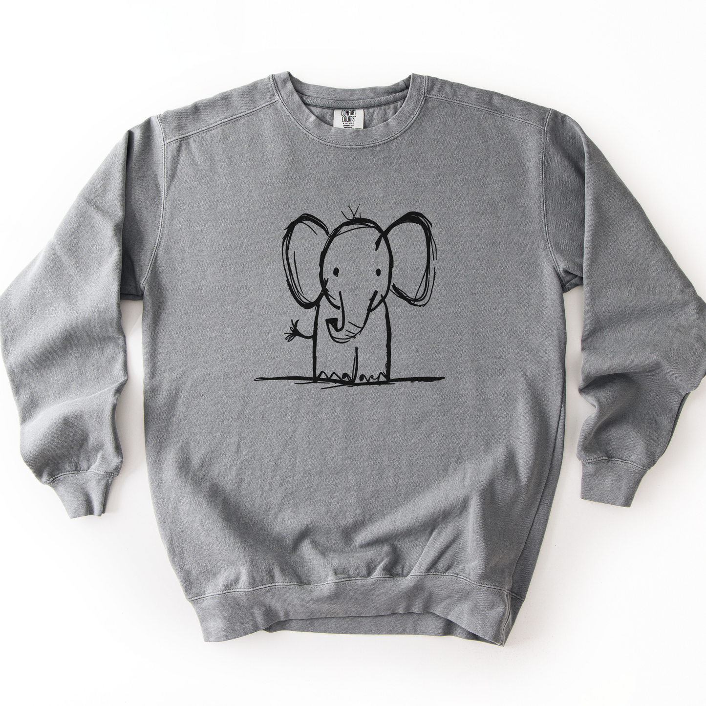 Elephant Sketch - Comfort Colors Premium Heavyweight Sweatshirt