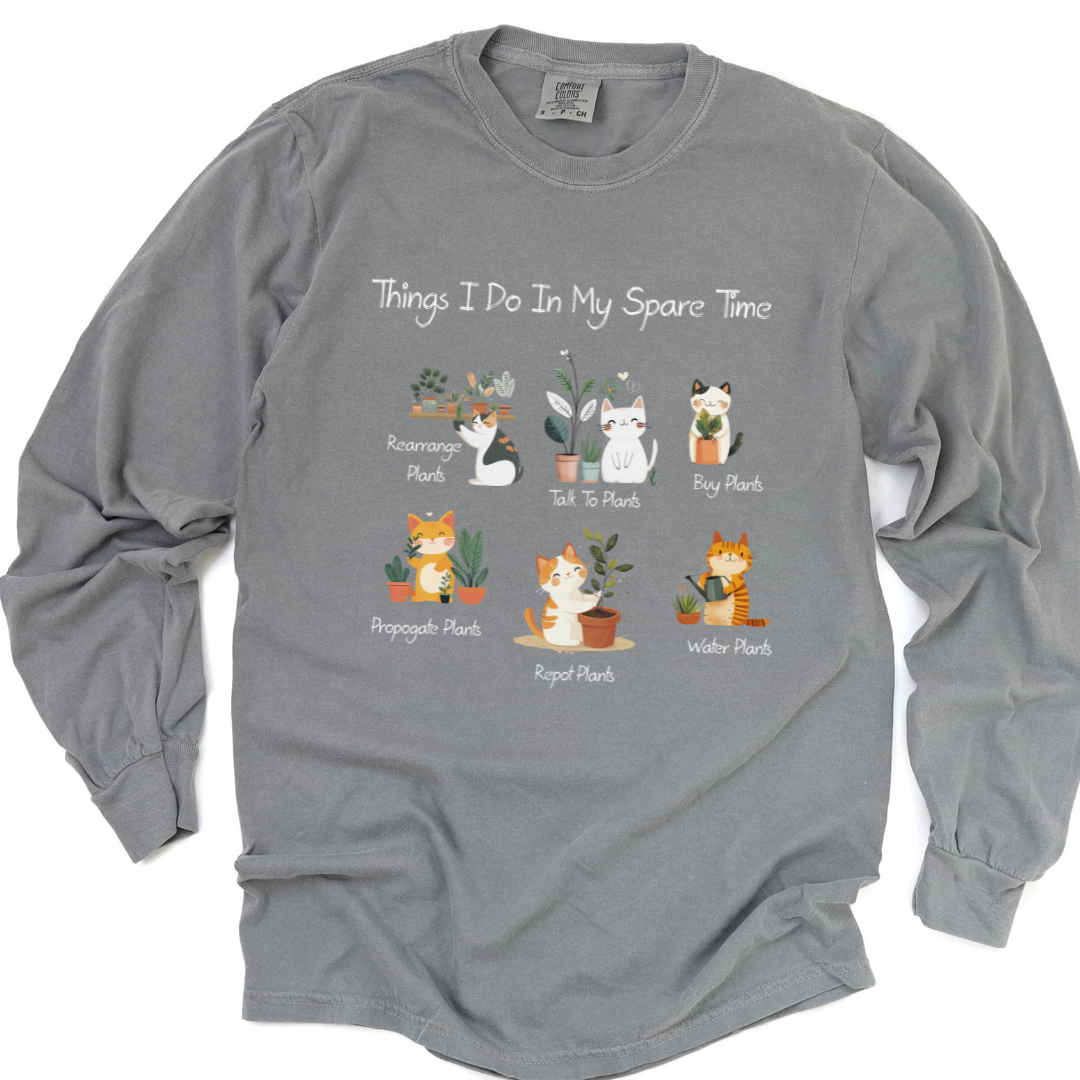 Things I Do In My Spare Time - Comfort Colors Long Sleeve Premium T Shirt
