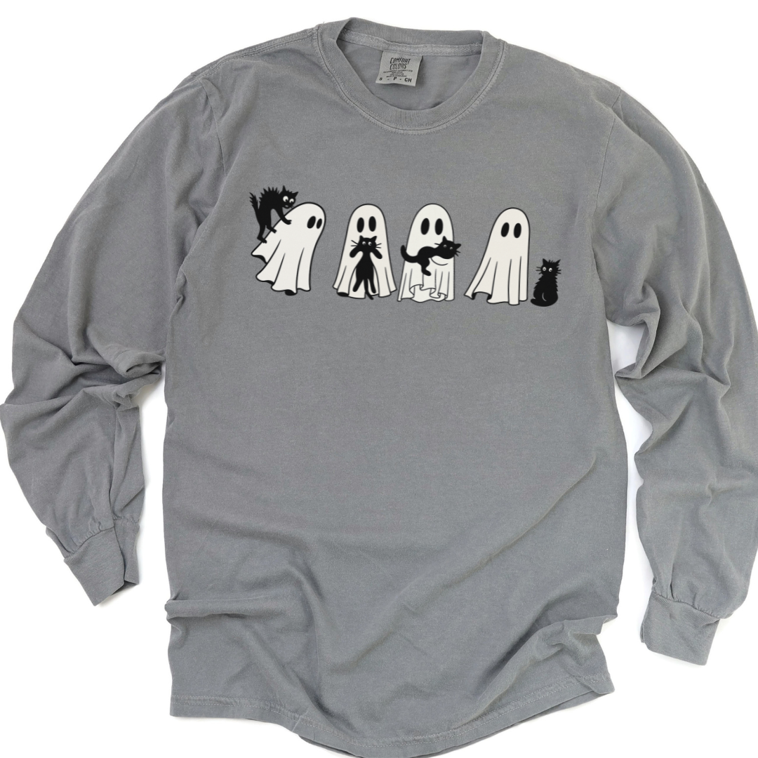 Scaredy Cats - Comfort Colors Premium Long Sleeve T Shirt