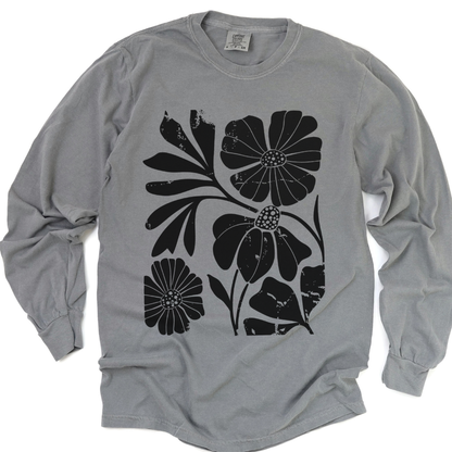 Artistic Boho Floral - Comfort Colors Premium Long Sleeve T Shirt