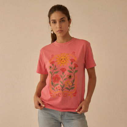 Golden Floral -  Comfort Colors Relaxed Fit Premium T Shirt