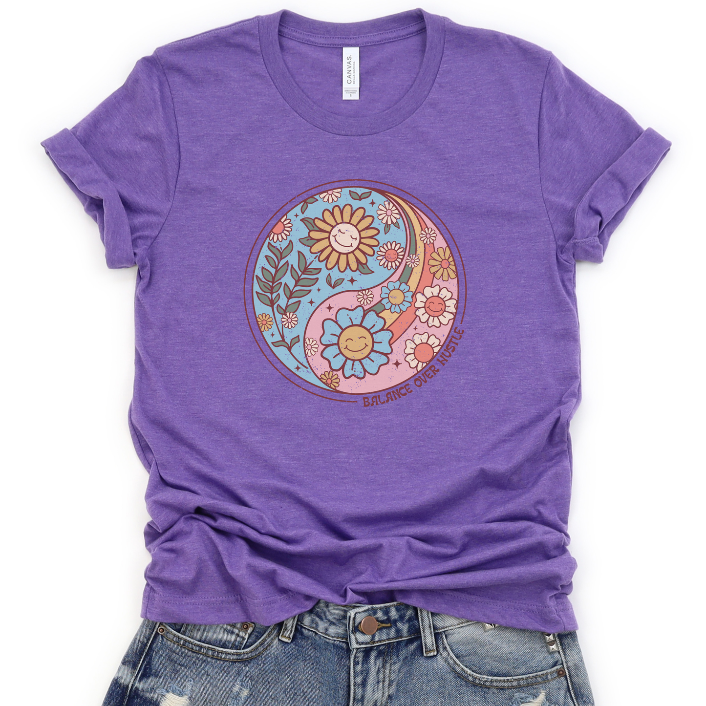 Flowers and Yang - Bella Canvas Super Soft Standard Fit T Shirt