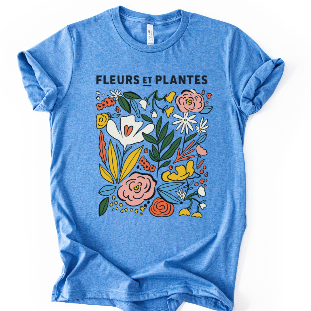 Fleurs Et Plantes - Bella Canvas Super Soft T Shirt