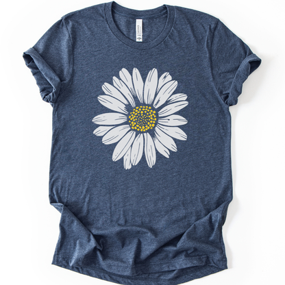 Daisy Flower - Bella Canvas Super Soft Straight Cut T shirt