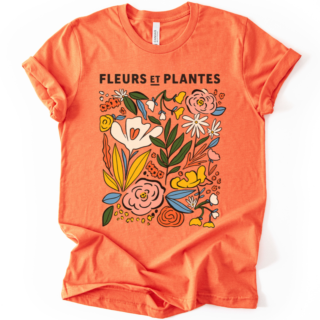 Fleurs Et Plantes - Bella Canvas Super Soft T Shirt