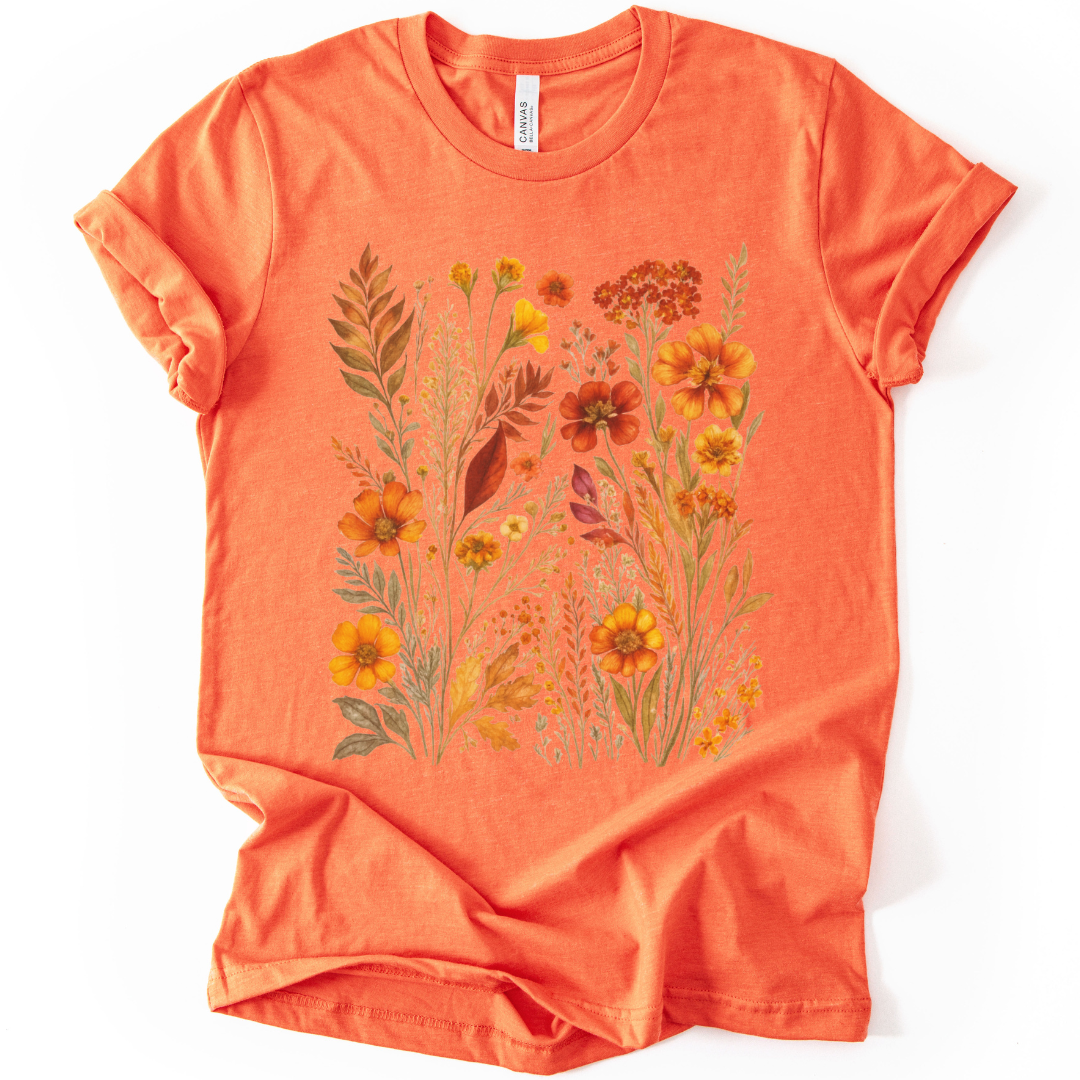 Autumn Floral  - Bella Canvas Super Soft T Shirt