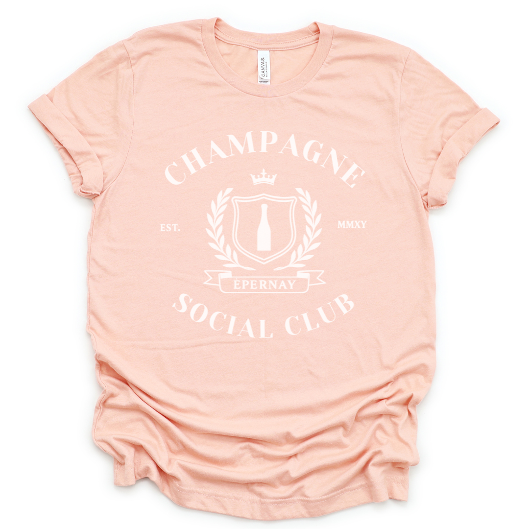 Champagne Social Club - Bella Canvas Super Soft Fitted T Shirt