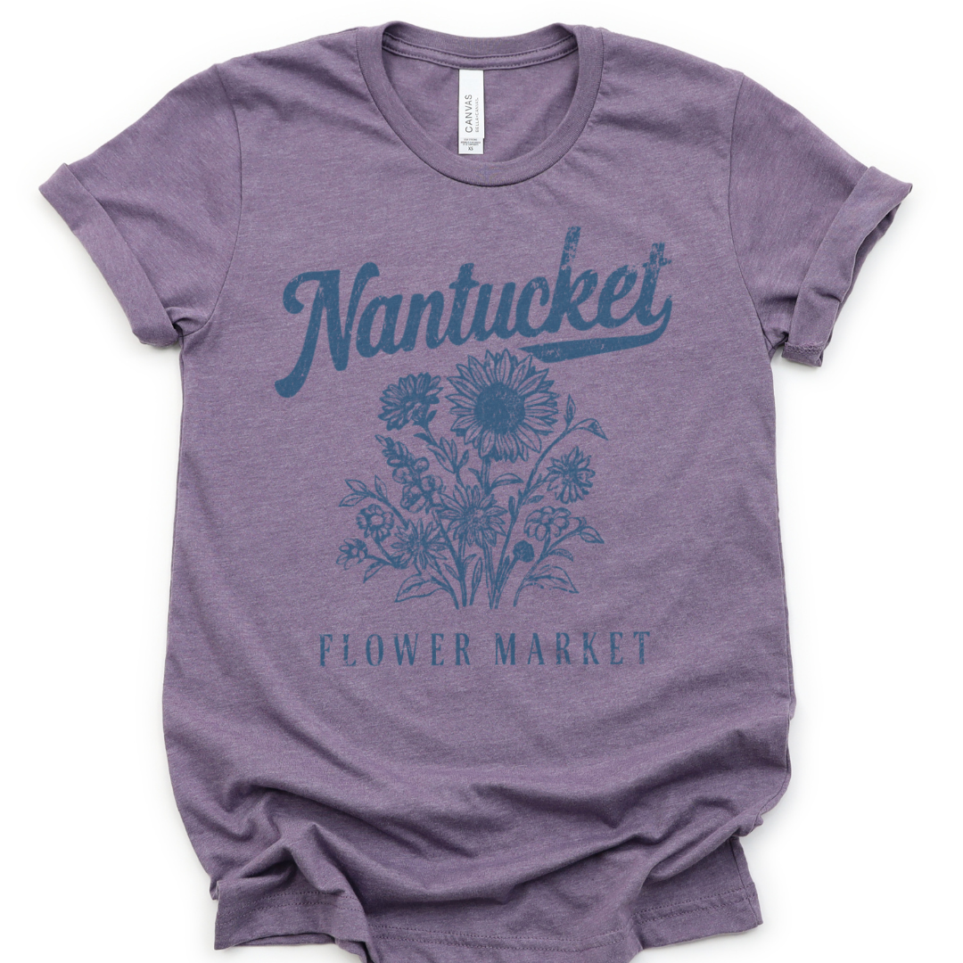 Nantucket Flower Market - Bella Canvas Super Soft T Shirt