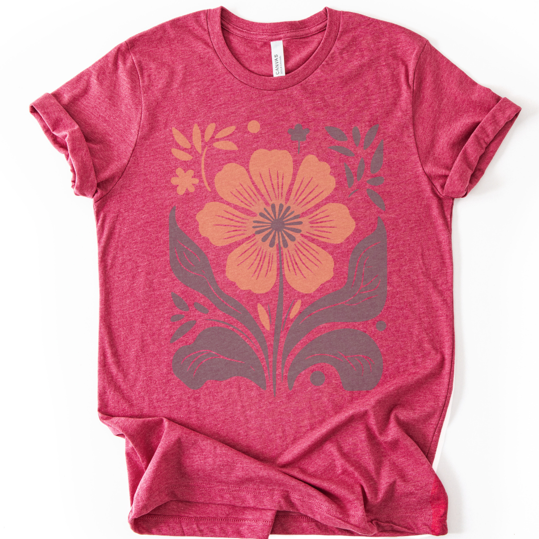 Retro Floral - Bella Canvas Super Soft T Shirt