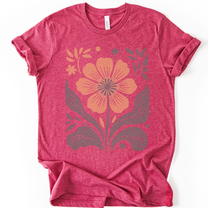 Retro Floral - Bella Canvas Super Soft T Shirt