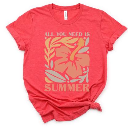 All You Need Is Summer - Bella Canvas Super Soft T Shirt