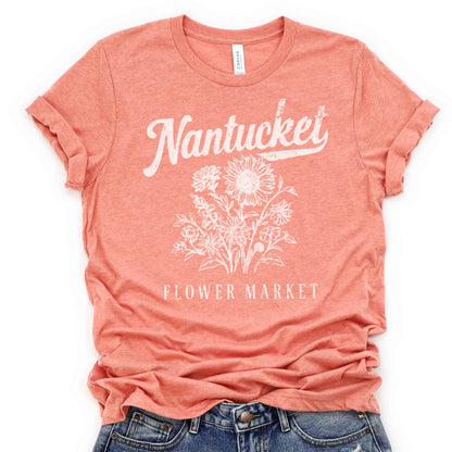 Nantucket Flower Market - Bella Canvas Super Soft T Shirt