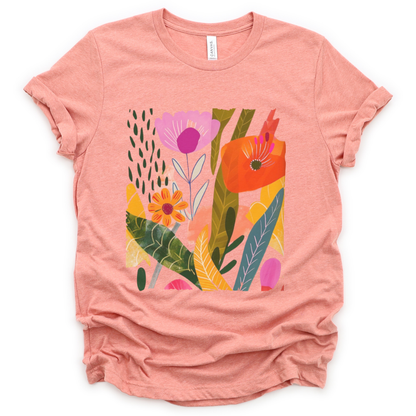 Modern Art Plant Print  - Bella Canvas Super Soft T Shirt