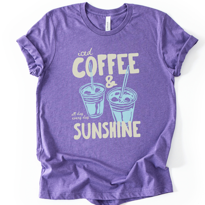 Iced Coffee & Sunshine - Bella Canvas Super Soft Fitted T Shirt