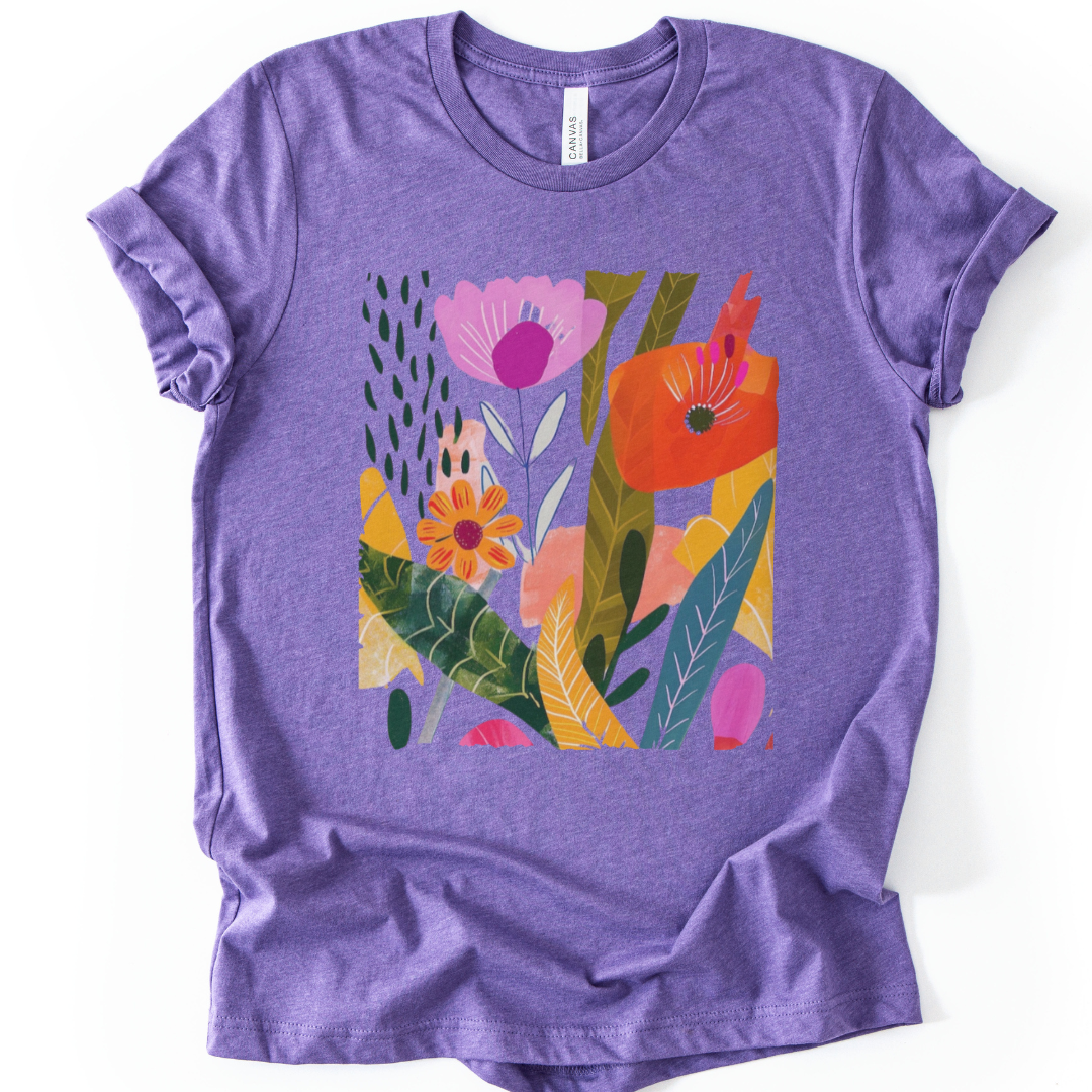 Modern Art Plant Print  - Bella Canvas Super Soft T Shirt