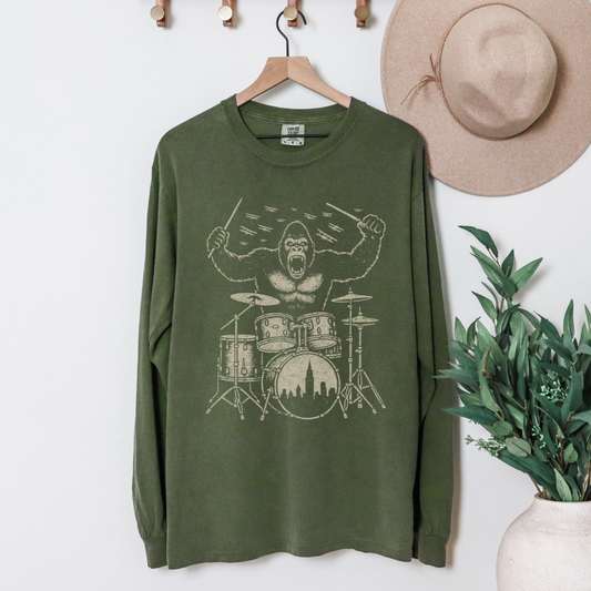 King Kong's Drum Solo - Comfort Colors Premium Long Sleeve T Shirt