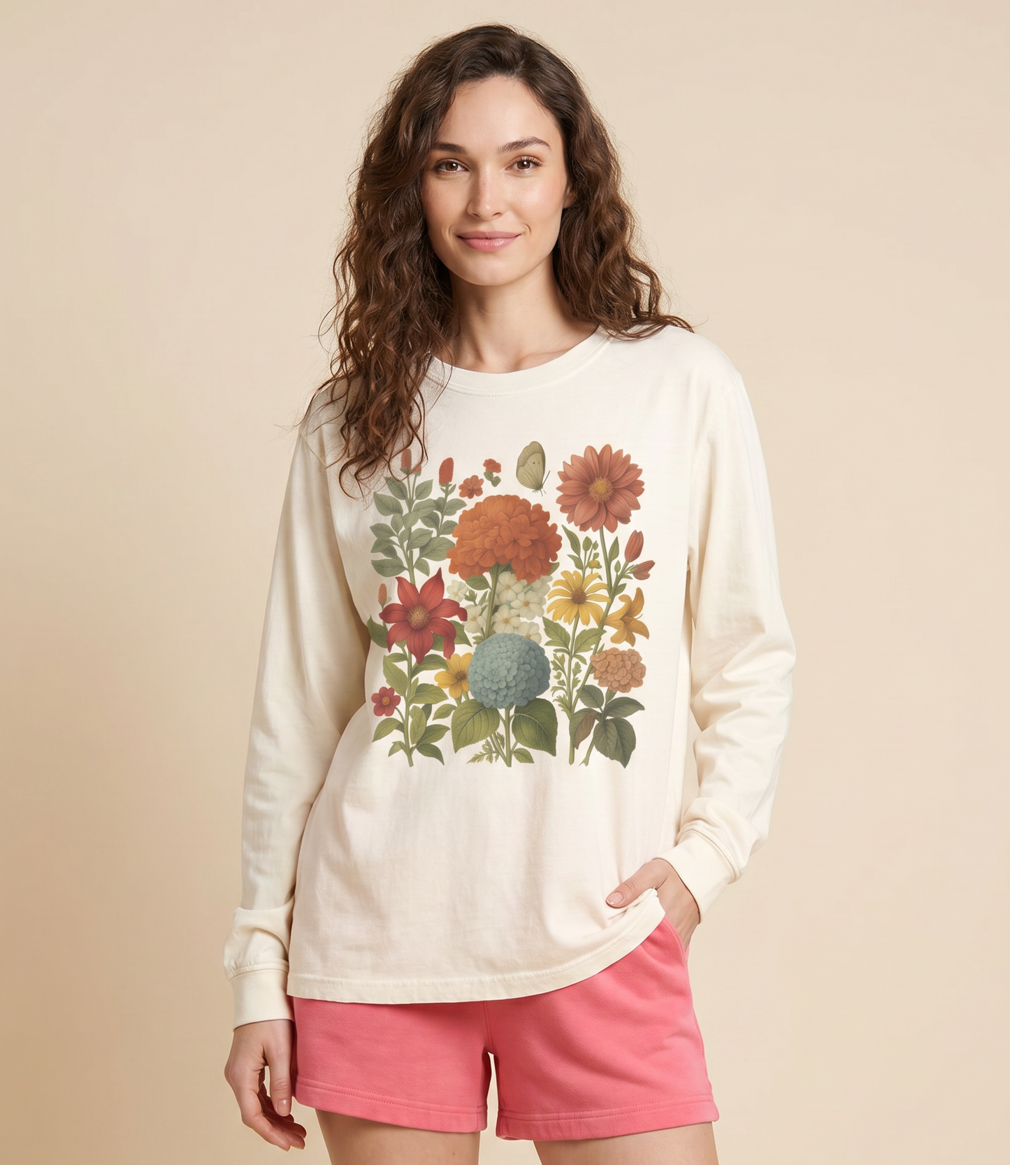 Hydrangea Bloom - Comfort Colors Premium Long Sleeve T Shirt