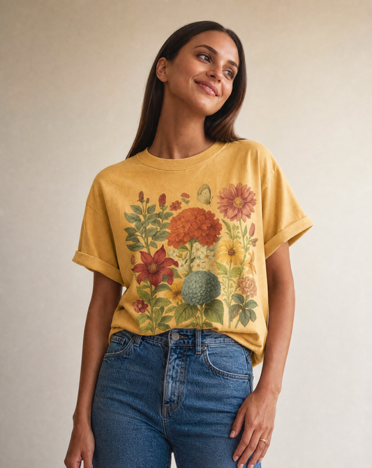 Hydrangea Bloom  -  Comfort Colors Relaxed Fit Premium T Shirt