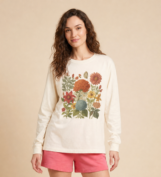 Hydrangea Bloom - Comfort Colors Premium Long Sleeve T Shirt