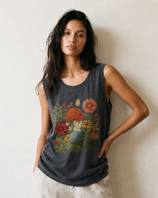 Hydrangea Bloom - Comfort Colors Premium Tank Top