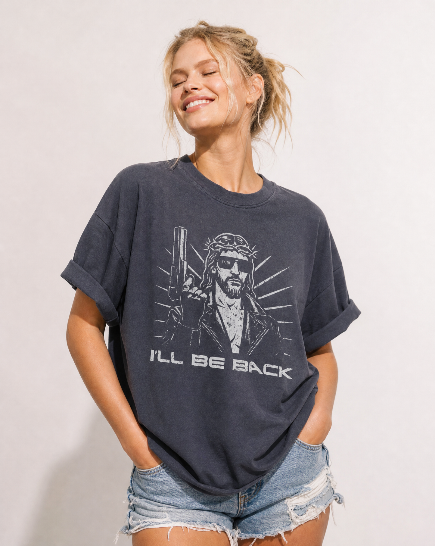 I'll Be Back -  Relaxed Fit Vintage Wash T Shirt