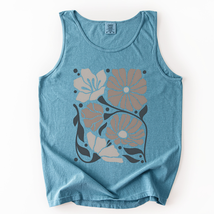 Abstract Floral - Comfort Colors Premium Tank Top
