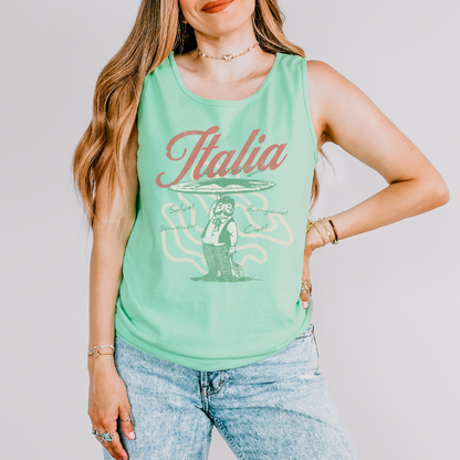 Greetings From Italia - Comfort Colors Premium Tank Top