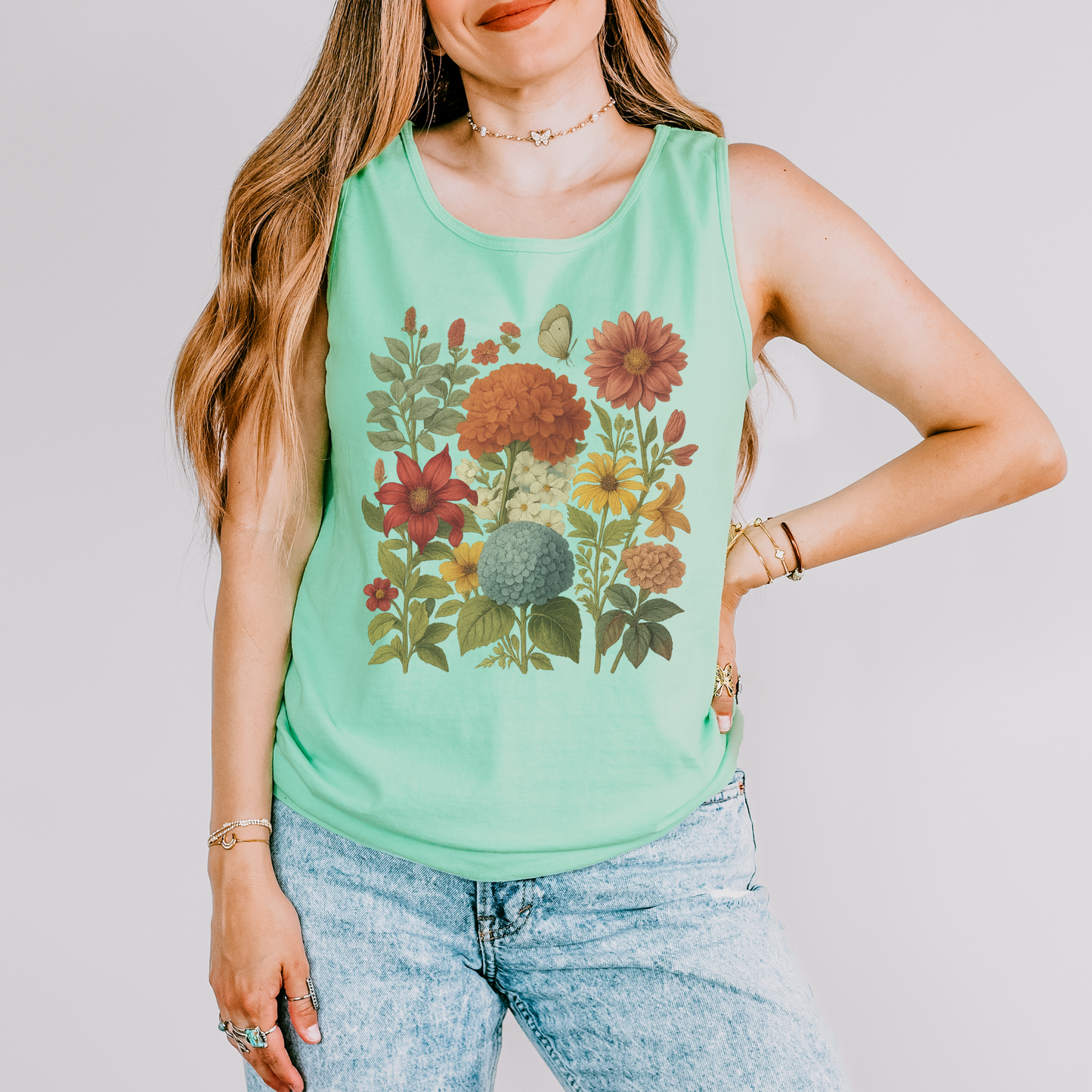 Hydrangea Bloom - Comfort Colors Premium Tank Top
