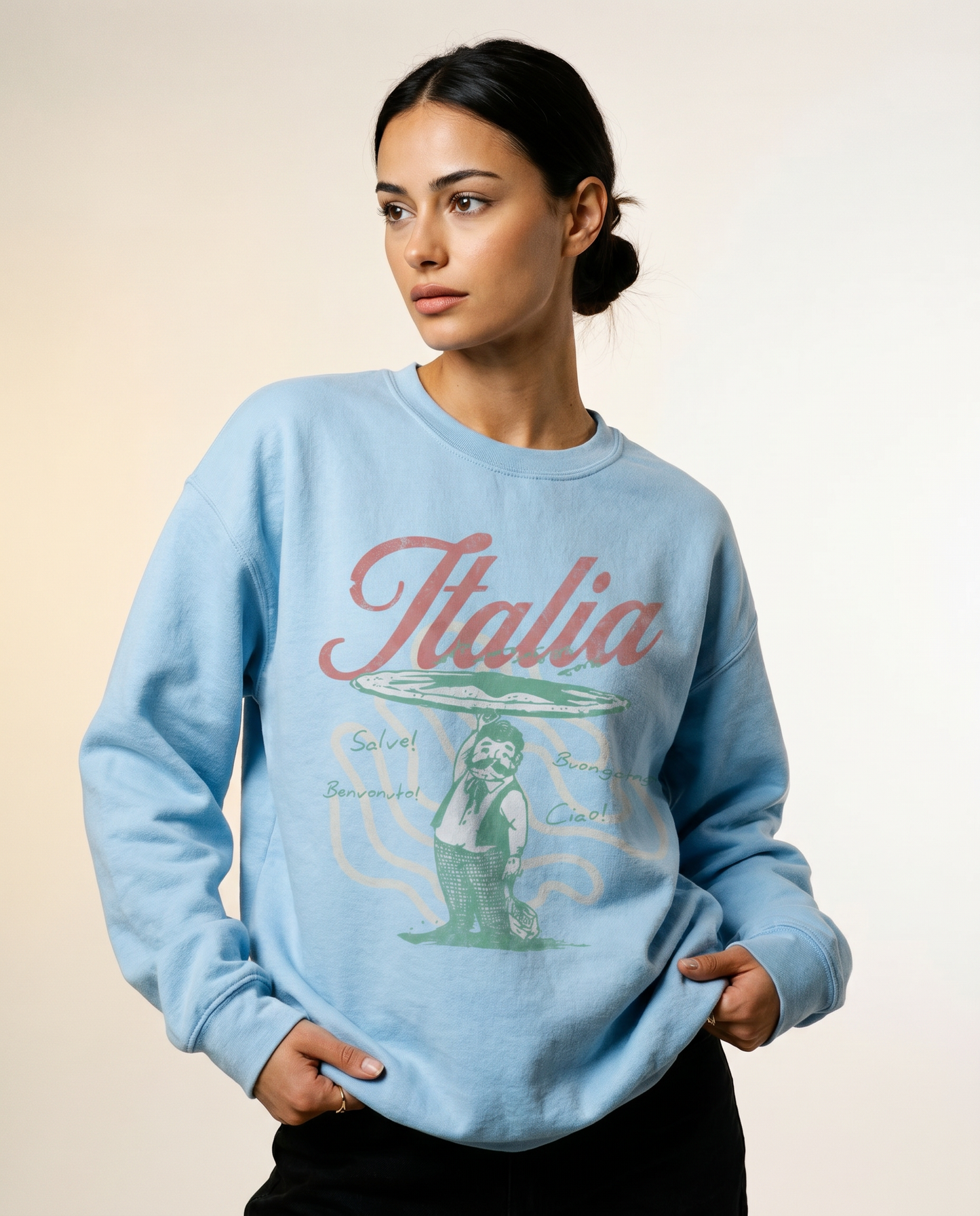 Greetings From Italia - Comfort Colors Premium Heavyweight Sweatshirt