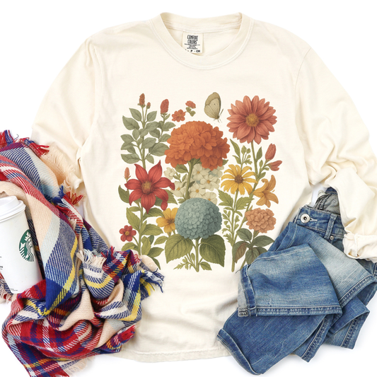 Hydrangea Bloom - Comfort Colors Premium Long Sleeve T Shirt