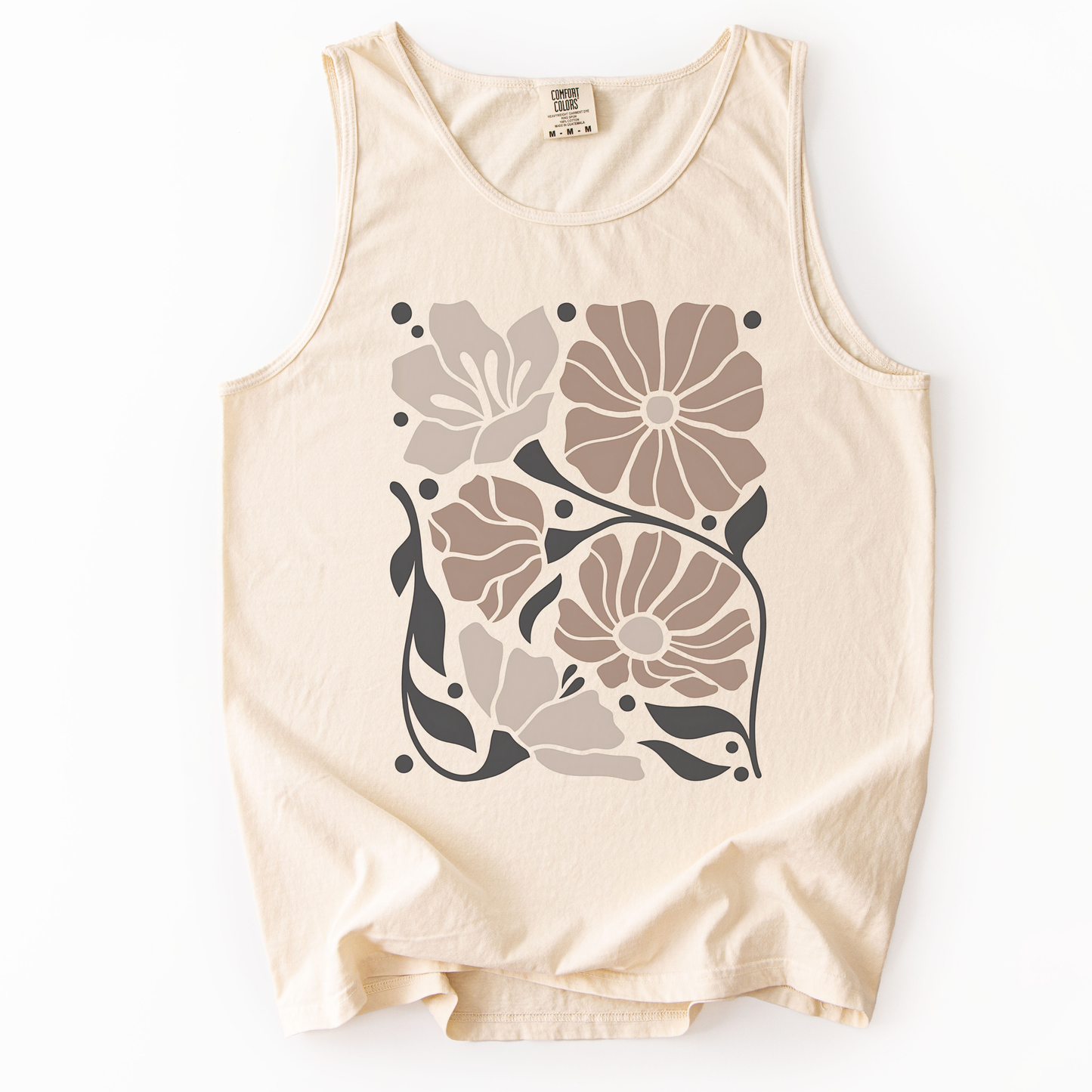 Abstract Floral - Comfort Colors Premium Tank Top