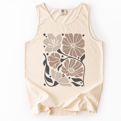 Abstract Floral - Comfort Colors Premium Tank Top