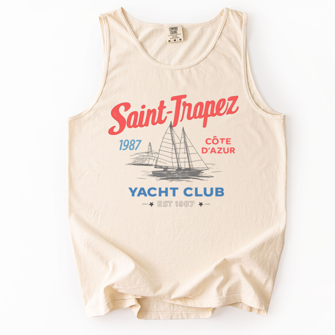 Saint Tropez Yacht Club - Comfort Colors Premium Tank Top